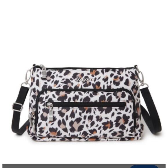Baggallini Handbags - BAGGALLINI- Day-To-Day Crossbody-Tan Cheetah Floral